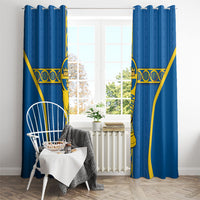 Sweden Football Window Curtain Three Crowns Golden DNA Trophy