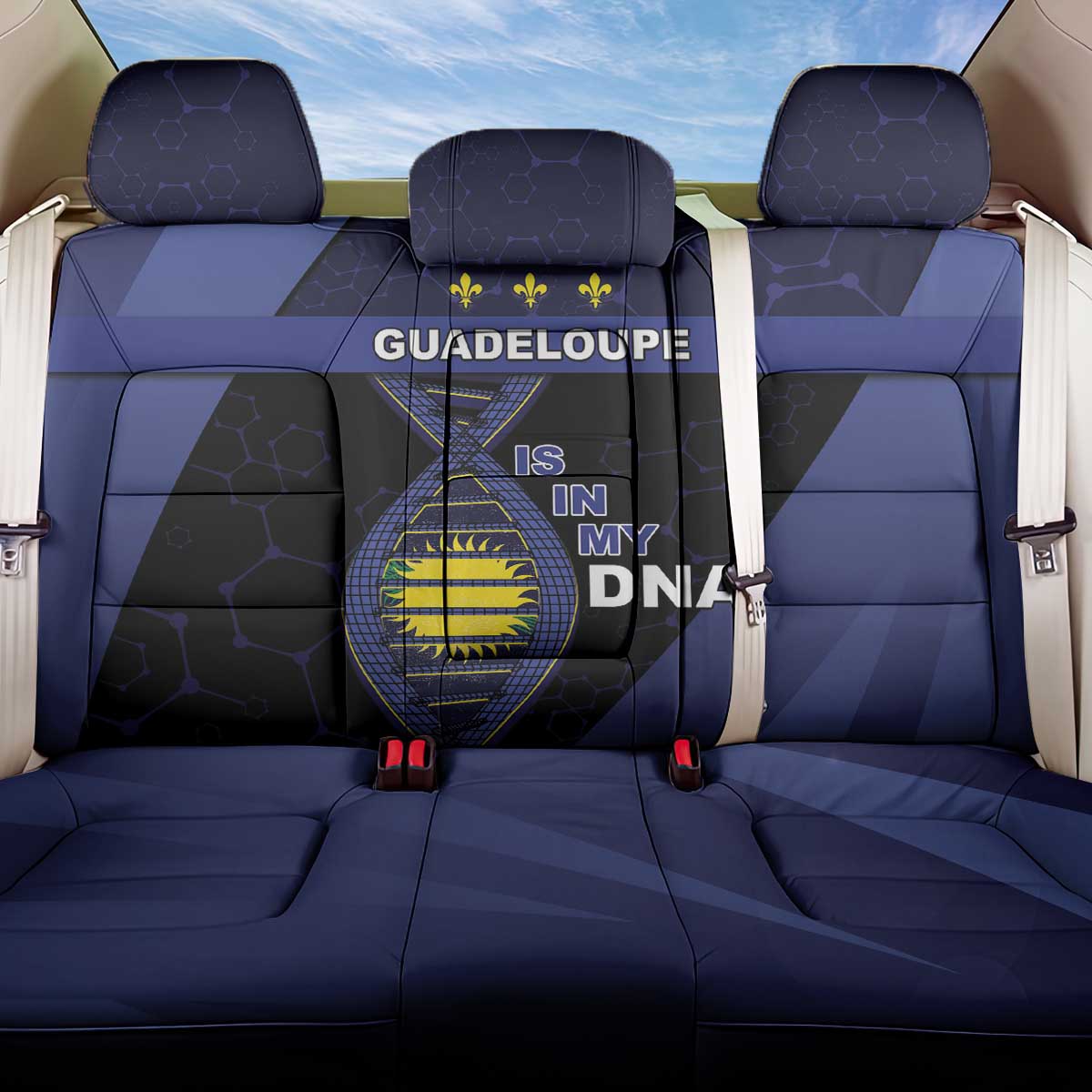 Guadeloupe Is In My DNA Back Car Seat Cover - Wonder Print Shop