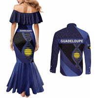 Guadeloupe Is In My DNA Couples Matching Mermaid Dress and Long Sleeve Button Shirt - Wonder Print Shop