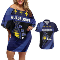 Guadeloupe Is In My DNA Couples Matching Off Shoulder Short Dress and Hawaiian Shirt - Wonder Print Shop