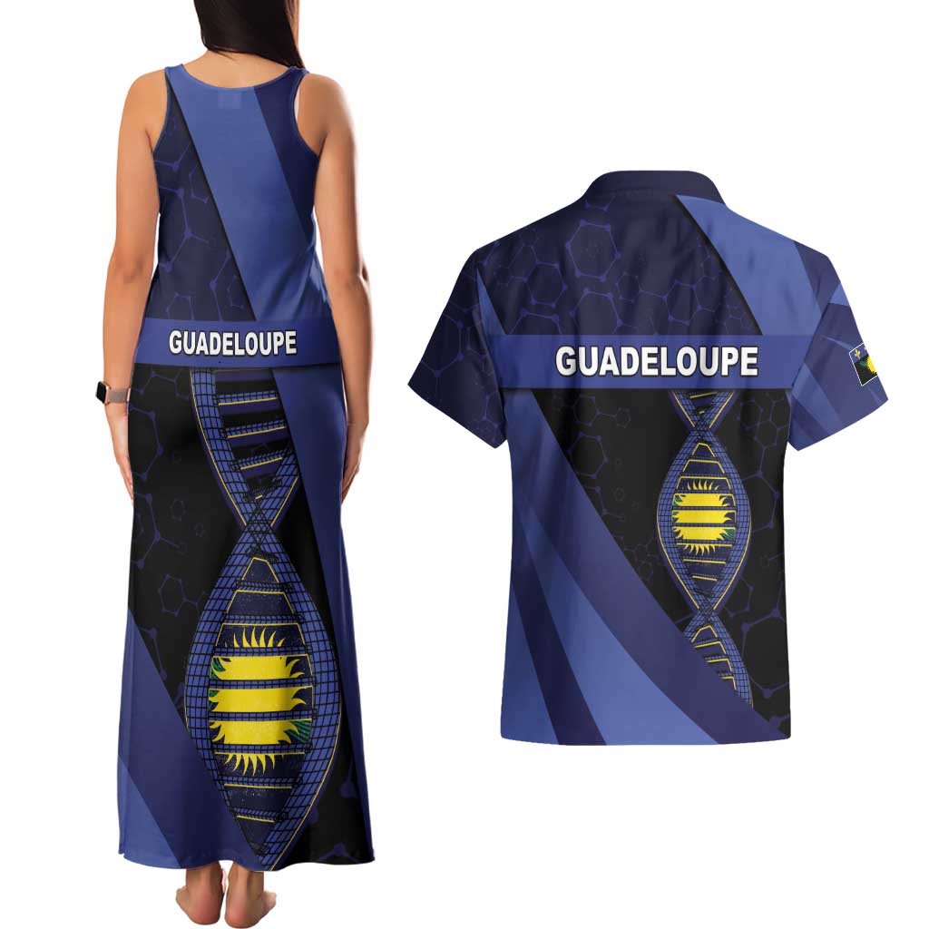Guadeloupe Is In My DNA Couples Matching Tank Maxi Dress and Hawaiian Shirt - Wonder Print Shop