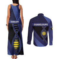 Guadeloupe Is In My DNA Couples Matching Tank Maxi Dress and Long Sleeve Button Shirt - Wonder Print Shop