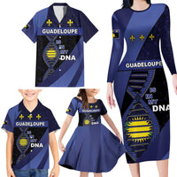 Guadeloupe Is In My DNA Family Matching Long Sleeve Bodycon Dress and Hawaiian Shirt - Wonder Print Shop