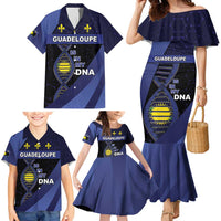 Guadeloupe Is In My DNA Family Matching Mermaid Dress and Hawaiian Shirt - Wonder Print Shop