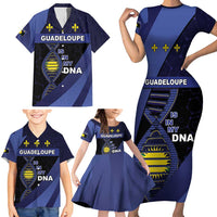 Guadeloupe Is In My DNA Family Matching Short Sleeve Bodycon Dress and Hawaiian Shirt - Wonder Print Shop
