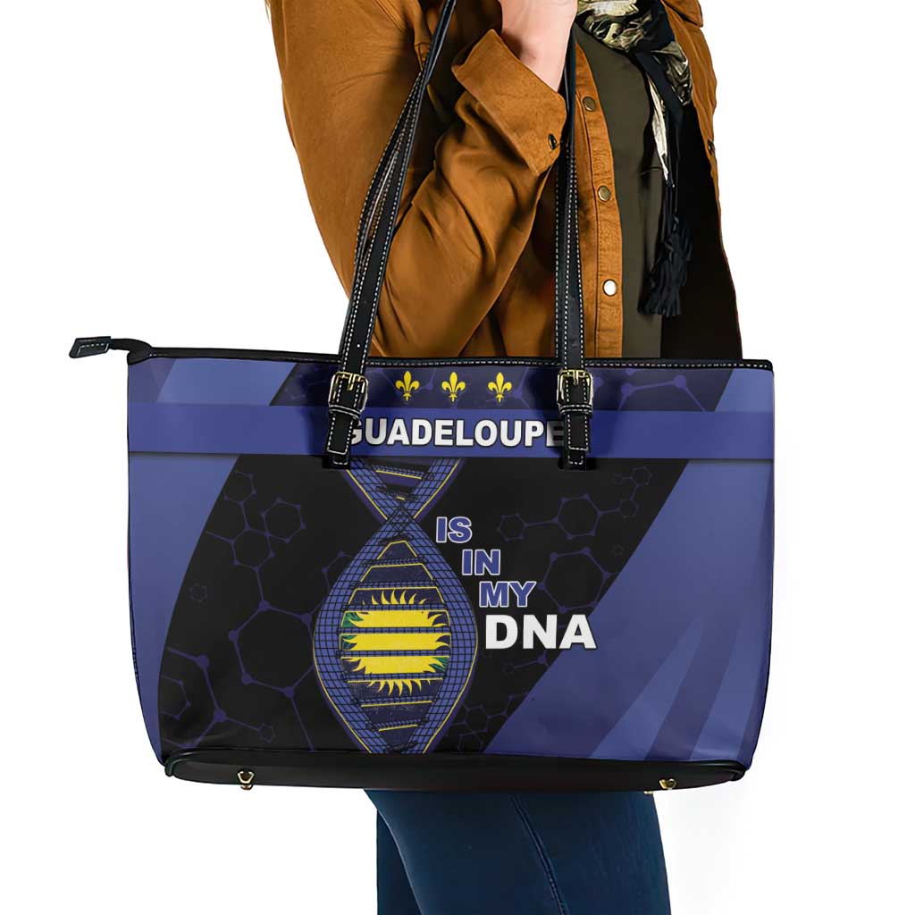 Guadeloupe Is In My DNA Leather Tote Bag - Wonder Print Shop
