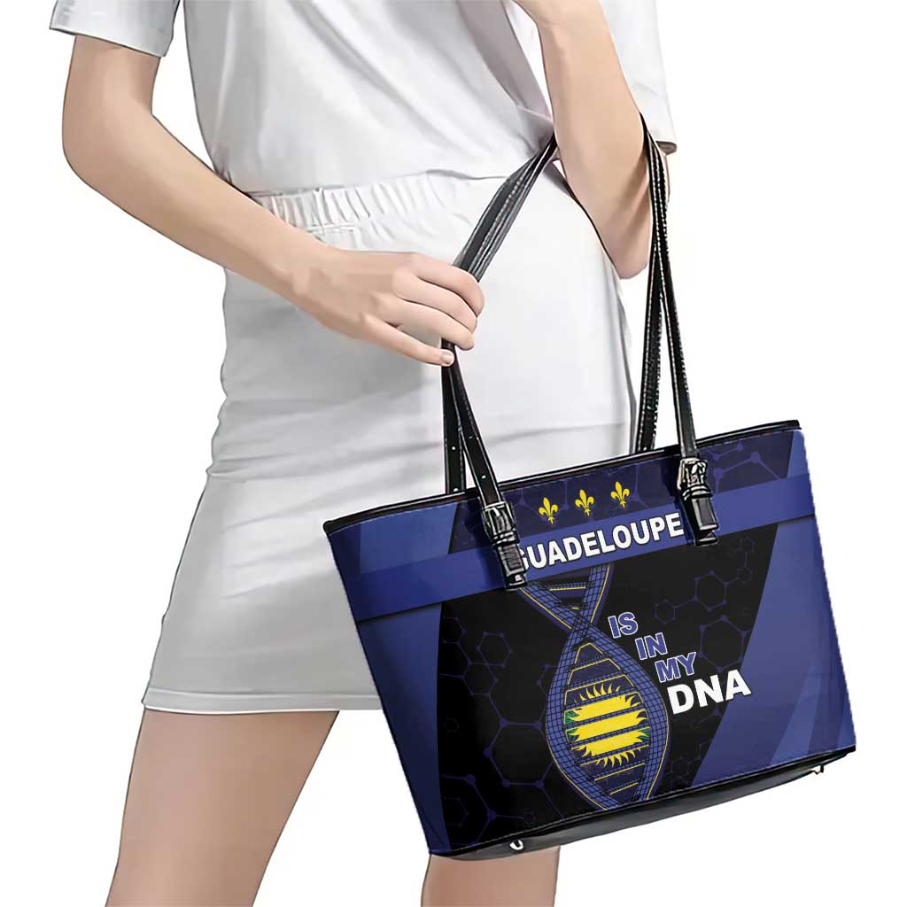 Guadeloupe Is In My DNA Leather Tote Bag - Wonder Print Shop