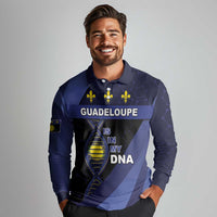 Guadeloupe Is In My DNA Long Sleeve Polo Shirt - Wonder Print Shop