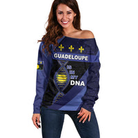 Guadeloupe Is In My DNA Off Shoulder Sweater - Wonder Print Shop