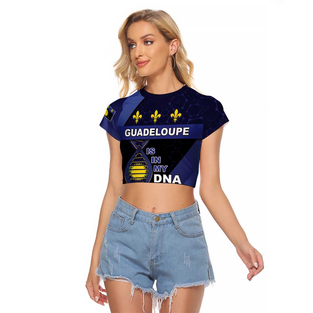 Guadeloupe Is In My DNA Raglan Cropped T Shirt - Wonder Print Shop