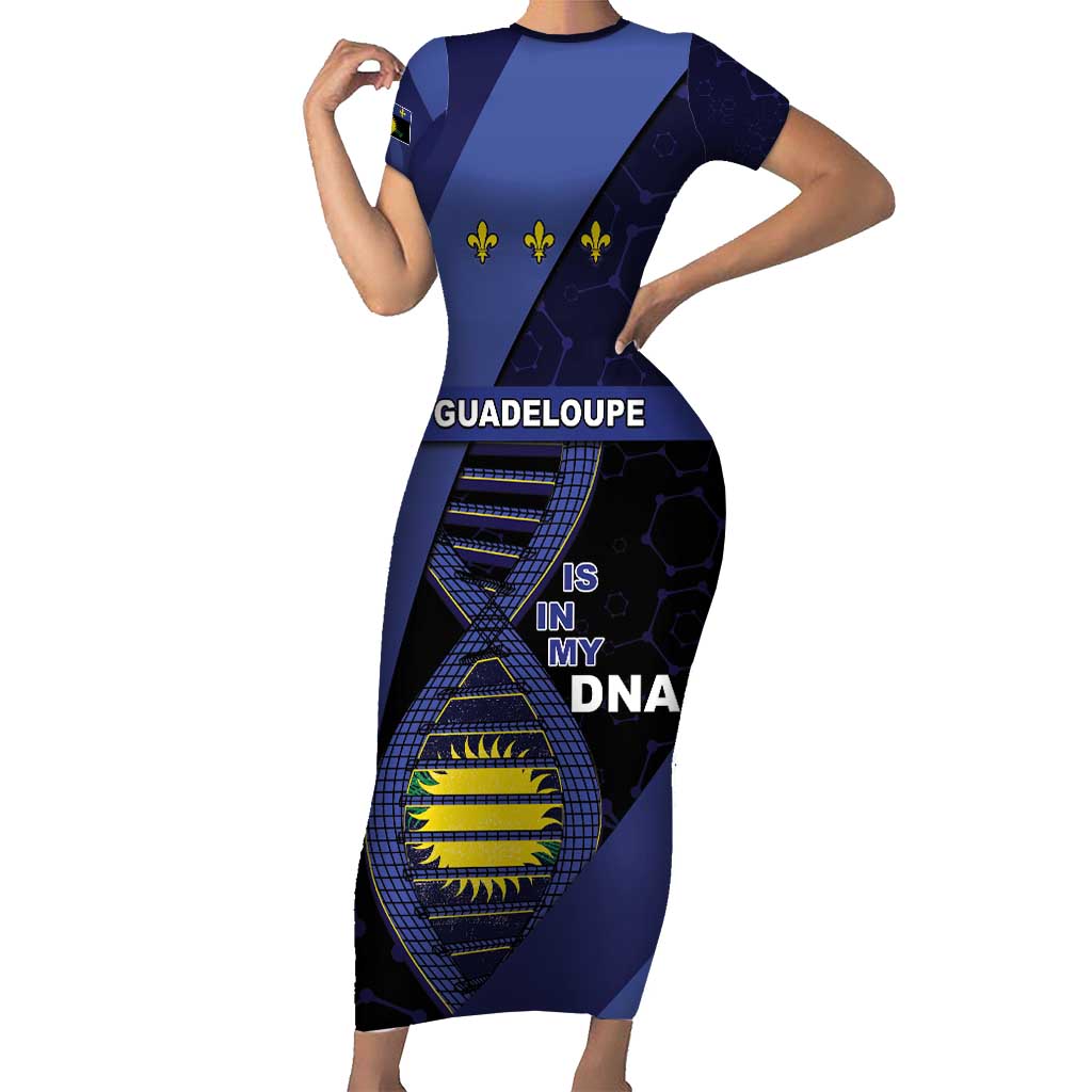 Guadeloupe Is In My DNA Short Sleeve Bodycon Dress - Wonder Print Shop