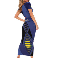 Guadeloupe Is In My DNA Short Sleeve Bodycon Dress - Wonder Print Shop