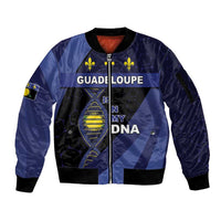 Guadeloupe Is In My DNA Sleeve Zip Bomber Jacket - Wonder Print Shop