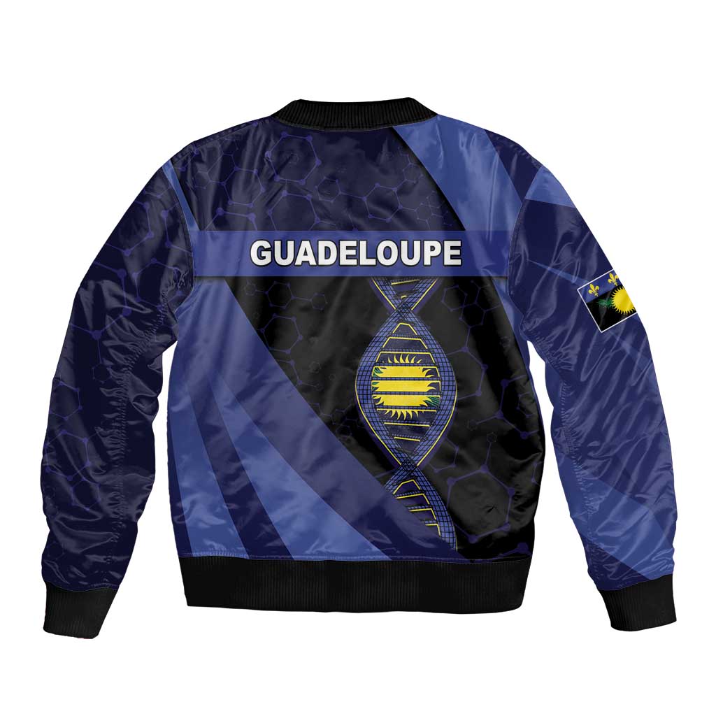 Guadeloupe Is In My DNA Sleeve Zip Bomber Jacket - Wonder Print Shop