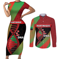 Martinique Is In My DNA Couples Matching Short Sleeve Bodycon Dress and Long Sleeve Button Shirt - Wonder Print Shop