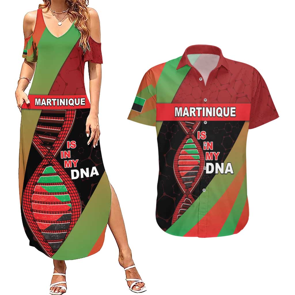 Martinique Is In My DNA Couples Matching Summer Maxi Dress and Hawaiian Shirt - Wonder Print Shop