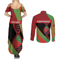 Martinique Is In My DNA Couples Matching Summer Maxi Dress and Long Sleeve Button Shirt - Wonder Print Shop
