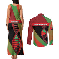 Martinique Is In My DNA Couples Matching Tank Maxi Dress and Long Sleeve Button Shirt - Wonder Print Shop