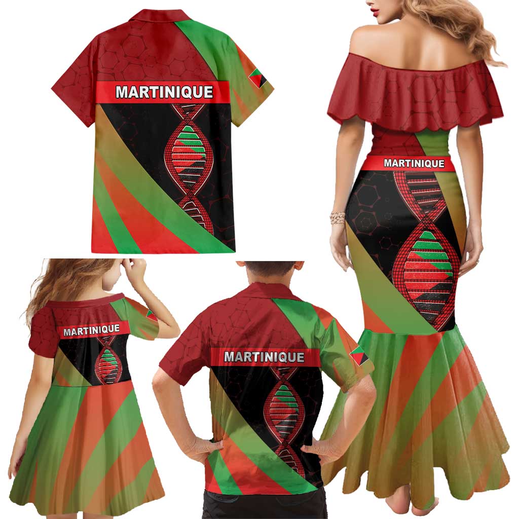 Martinique Is In My DNA Family Matching Mermaid Dress and Hawaiian Shirt - Wonder Print Shop