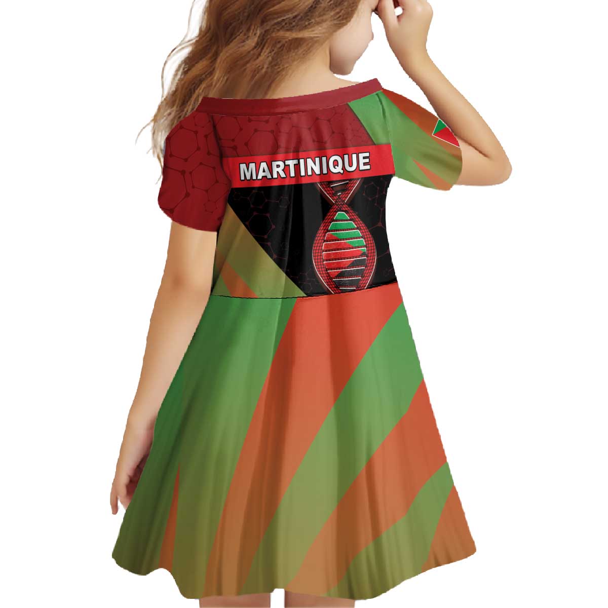 Martinique Is In My DNA Family Matching Off The Shoulder Long Sleeve Dress and Hawaiian Shirt - Wonder Print Shop