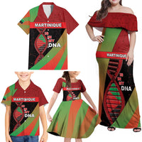 Martinique Is In My DNA Family Matching Off Shoulder Maxi Dress and Hawaiian Shirt - Wonder Print Shop