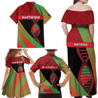Martinique Is In My DNA Family Matching Off Shoulder Maxi Dress and Hawaiian Shirt - Wonder Print Shop
