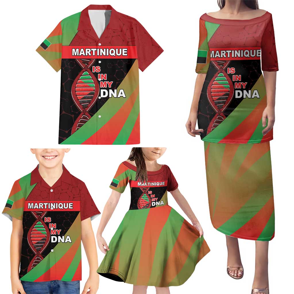 Martinique Is In My DNA Family Matching Puletasi and Hawaiian Shirt - Wonder Print Shop