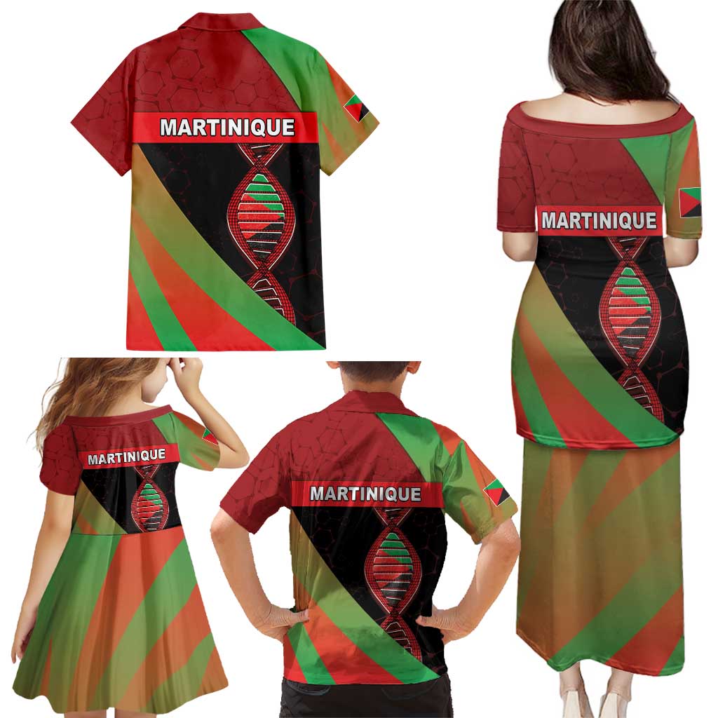 Martinique Is In My DNA Family Matching Puletasi and Hawaiian Shirt - Wonder Print Shop