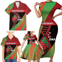 Martinique Is In My DNA Family Matching Short Sleeve Bodycon Dress and Hawaiian Shirt - Wonder Print Shop