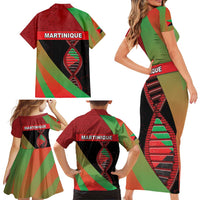 Martinique Is In My DNA Family Matching Short Sleeve Bodycon Dress and Hawaiian Shirt - Wonder Print Shop
