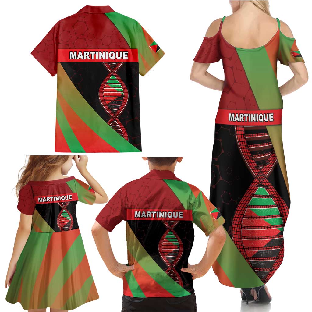 Martinique Is In My DNA Family Matching Summer Maxi Dress and Hawaiian Shirt - Wonder Print Shop