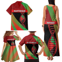 Martinique Is In My DNA Family Matching Tank Maxi Dress and Hawaiian Shirt - Wonder Print Shop