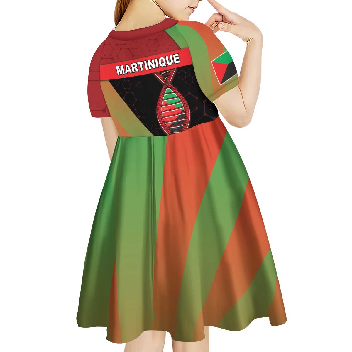 Martinique Is In My DNA Kid Short Sleeve Dress - Wonder Print Shop