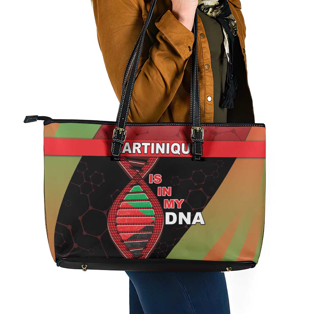 Martinique Is In My DNA Leather Tote Bag - Wonder Print Shop