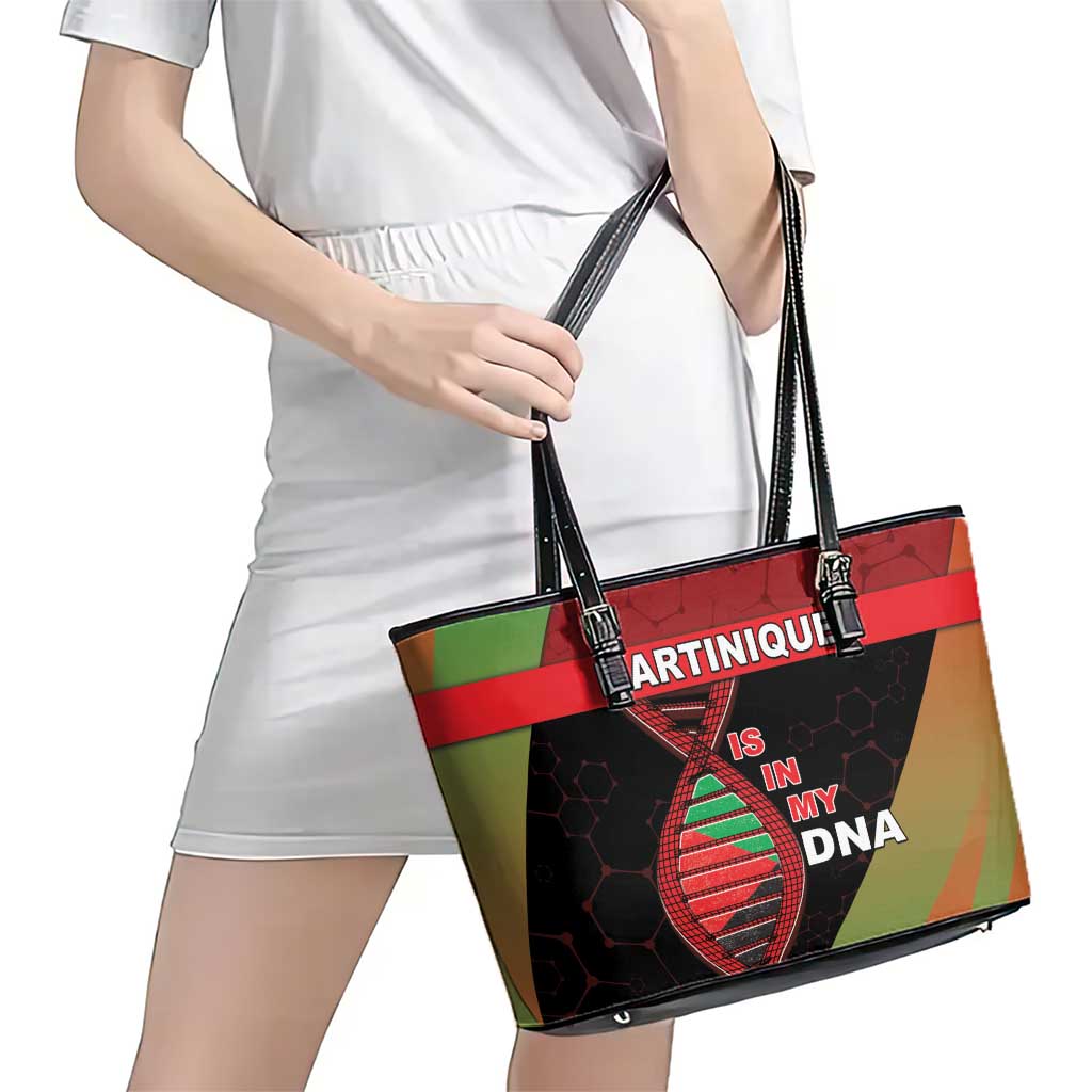 Martinique Is In My DNA Leather Tote Bag - Wonder Print Shop