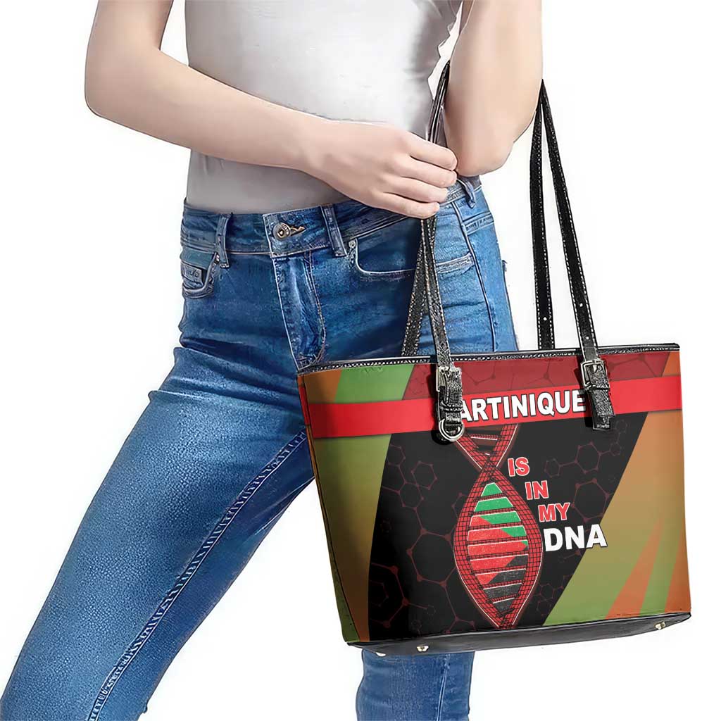 Martinique Is In My DNA Leather Tote Bag - Wonder Print Shop
