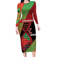 Martinique Is In My DNA Long Sleeve Bodycon Dress - Wonder Print Shop
