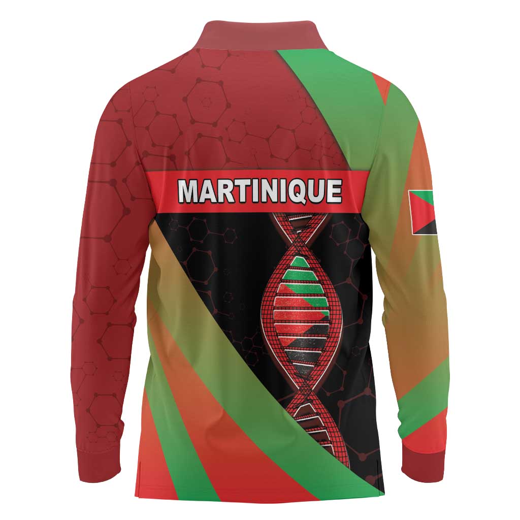 Martinique Is In My DNA Long Sleeve Polo Shirt - Wonder Print Shop
