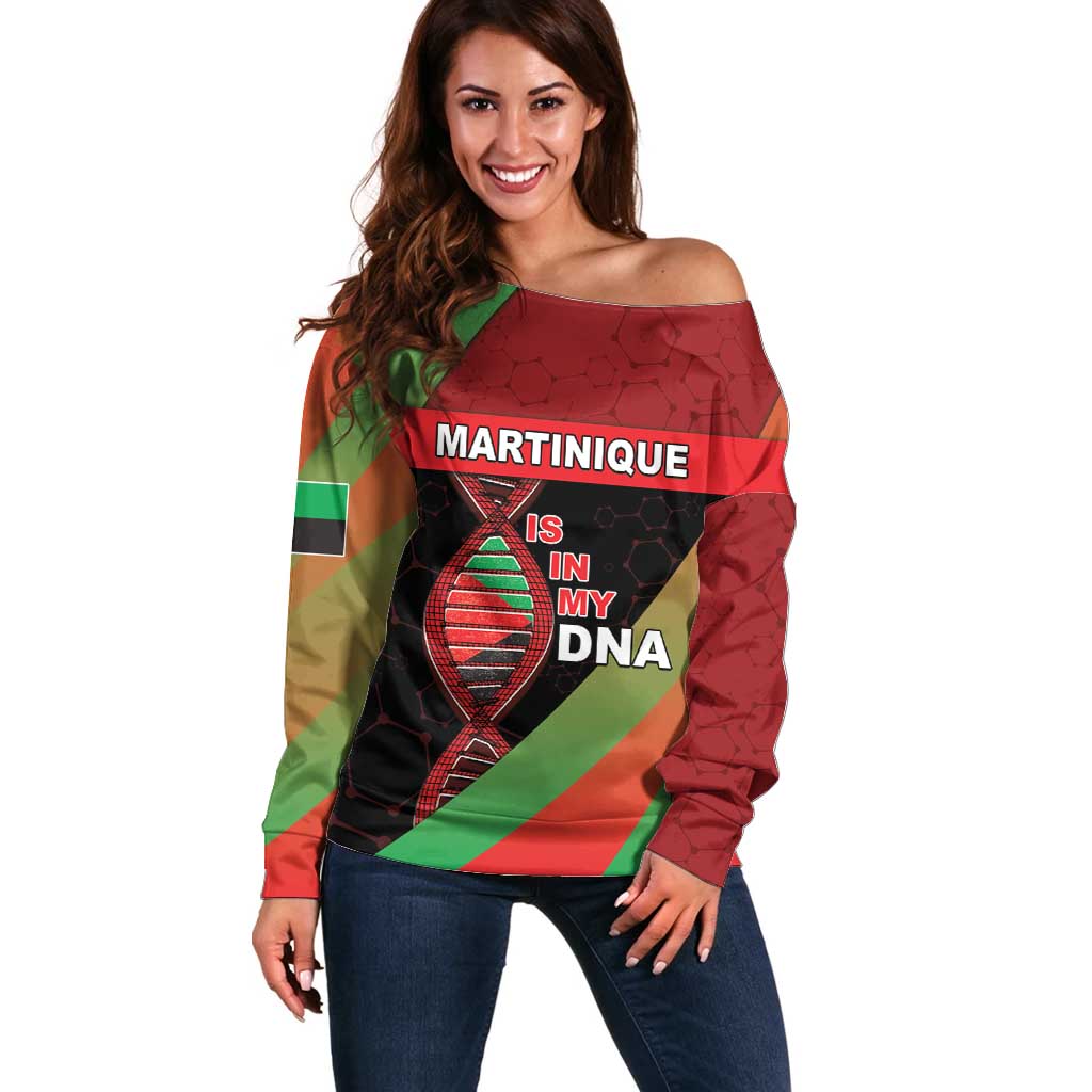 Martinique Is In My DNA Off Shoulder Sweater - Wonder Print Shop