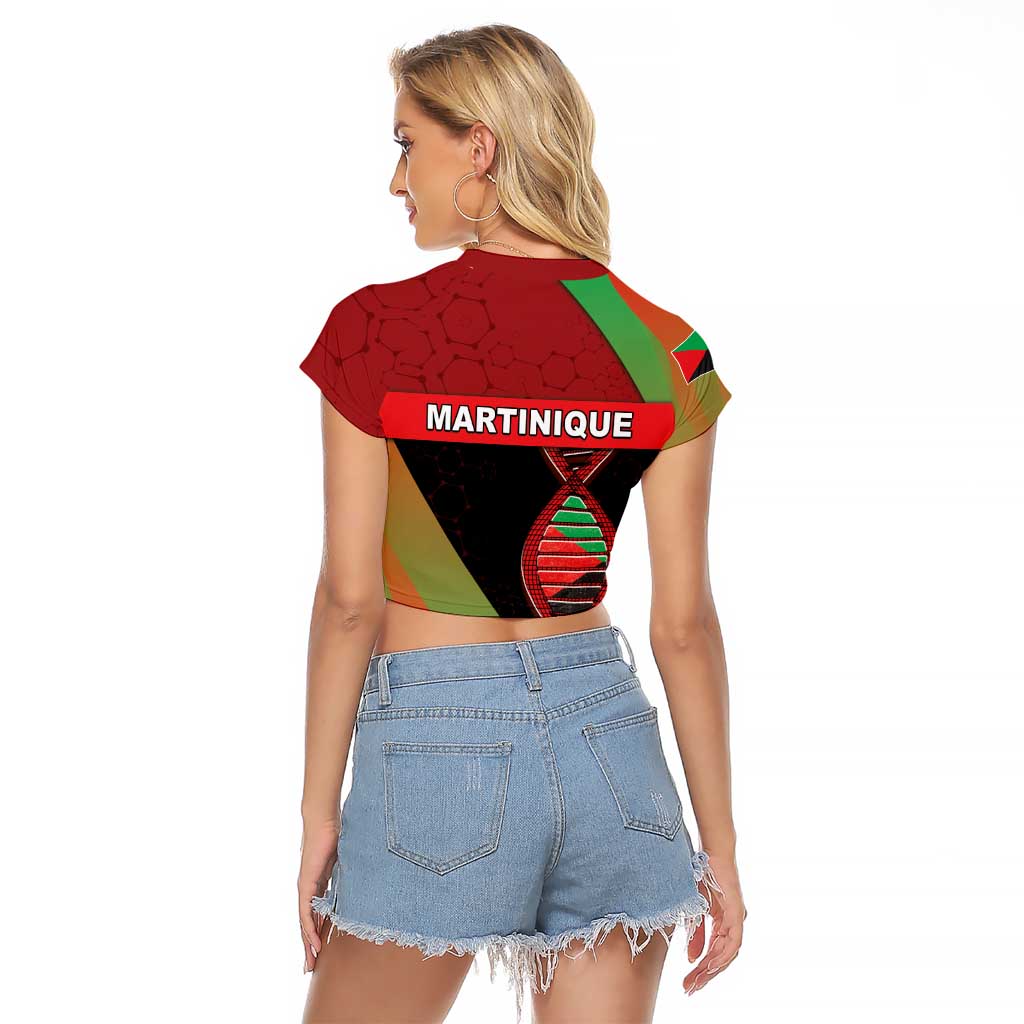 Martinique Is In My DNA Raglan Cropped T Shirt - Wonder Print Shop
