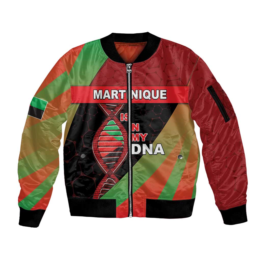 Martinique Is In My DNA Sleeve Zip Bomber Jacket - Wonder Print Shop