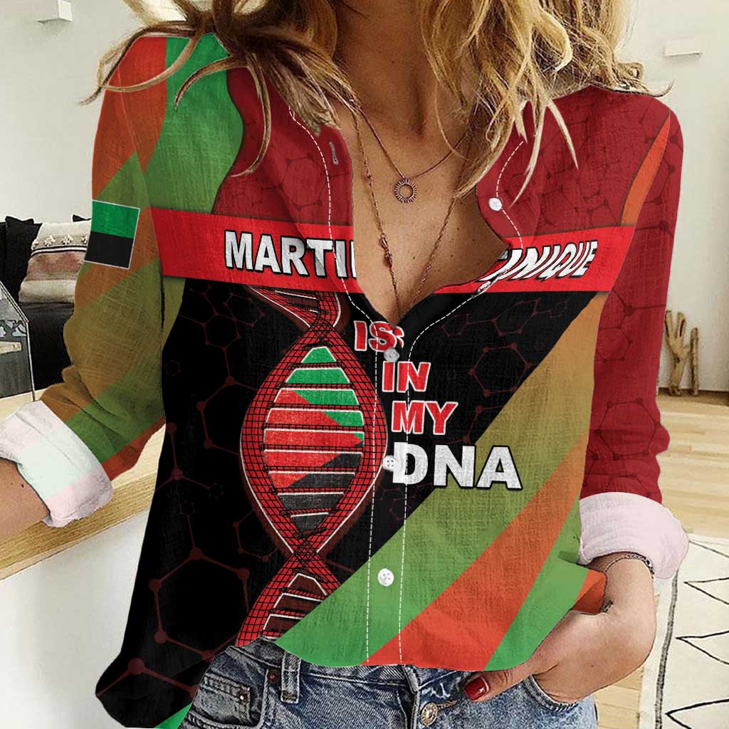 Martinique Is In My DNA Women Casual Shirt - Wonder Print Shop
