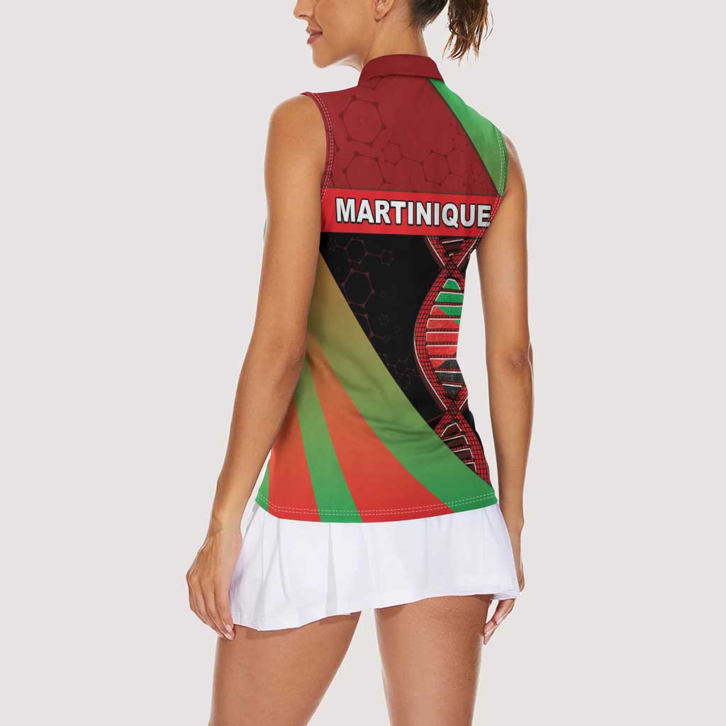 Martinique Is In My DNA Women Sleeveless Polo Shirt - Wonder Print Shop