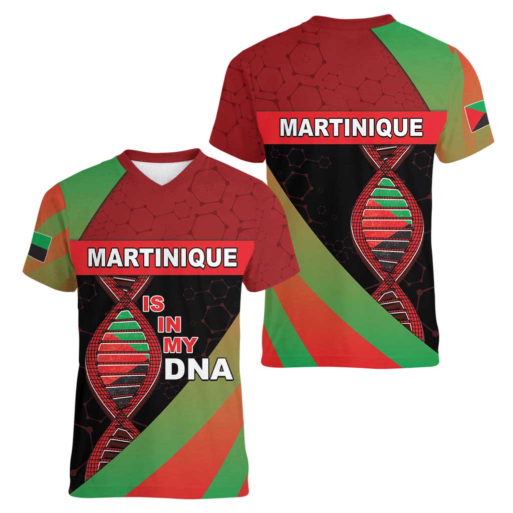 Martinique Is In My DNA Women V-Neck T-Shirt - Wonder Print Shop