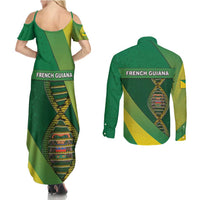French Guiana Is In My DNA Couples Matching Summer Maxi Dress and Long Sleeve Button Shirt - Wonder Print Shop