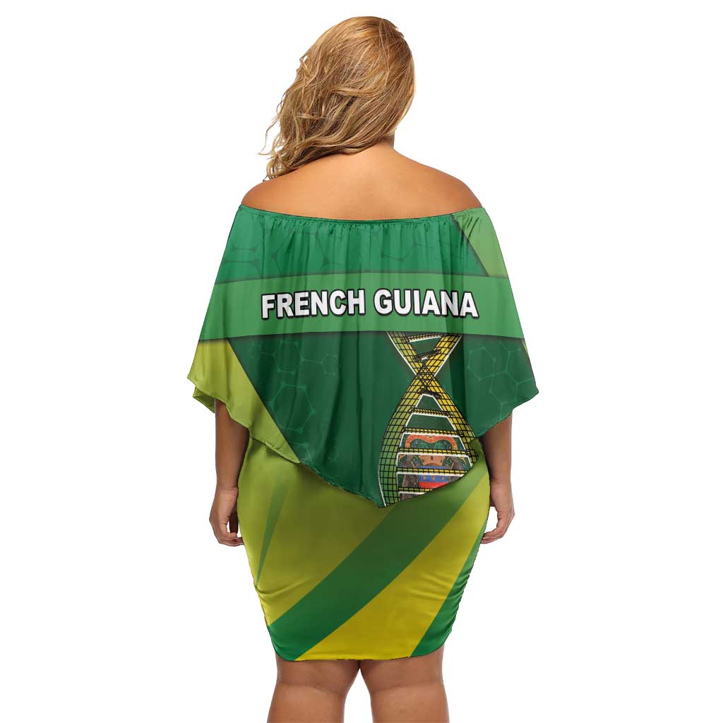 French Guiana Is In My DNA Family Matching Off Shoulder Short Dress and Hawaiian Shirt - Wonder Print Shop