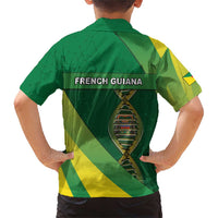 French Guiana Is In My DNA Family Matching Short Sleeve Bodycon Dress and Hawaiian Shirt - Wonder Print Shop