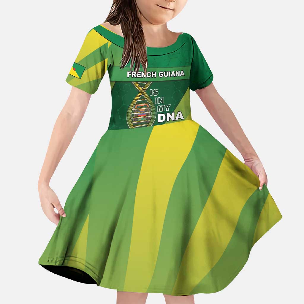 French Guiana Is In My DNA Family Matching Short Sleeve Bodycon Dress and Hawaiian Shirt - Wonder Print Shop