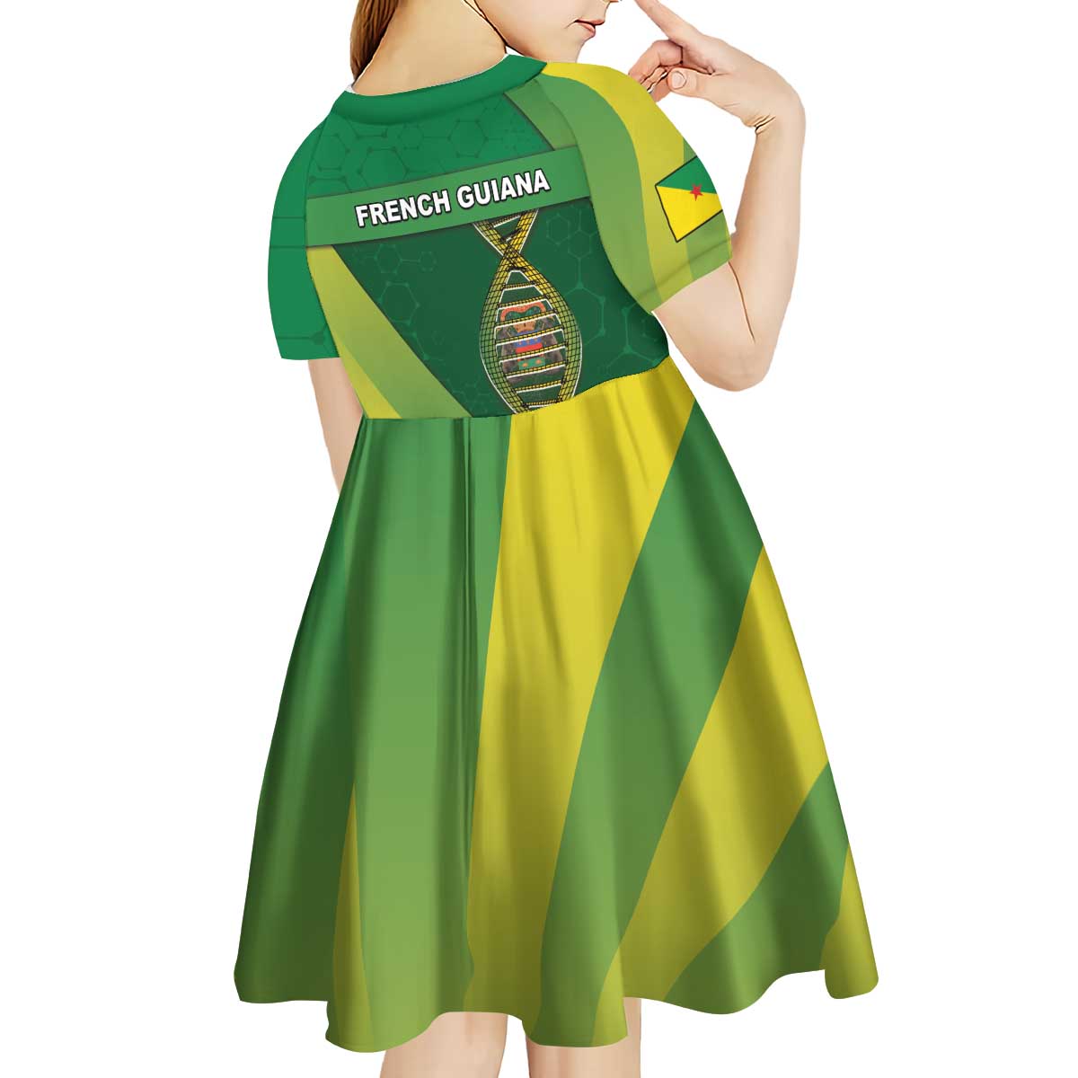 French Guiana Is In My DNA Kid Short Sleeve Dress - Wonder Print Shop