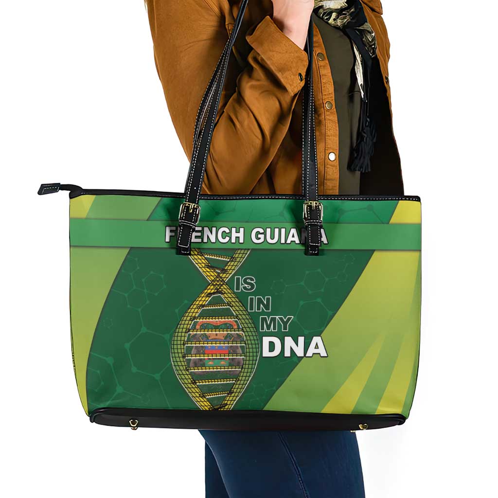 French Guiana Is In My DNA Leather Tote Bag - Wonder Print Shop